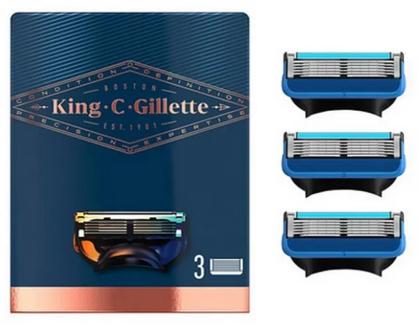 Gillette - King C. Partaterä - 3 kpl
