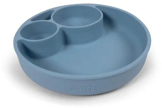 Filibabba Silikoninen jaettu lautanen - Powder Blue