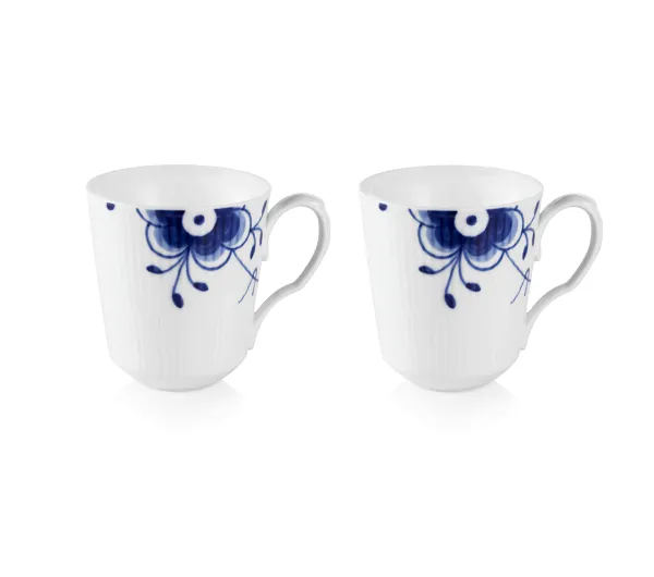 Royal Copenhagen Sininen Mega Riflet muki 37 cl - 2 kpl