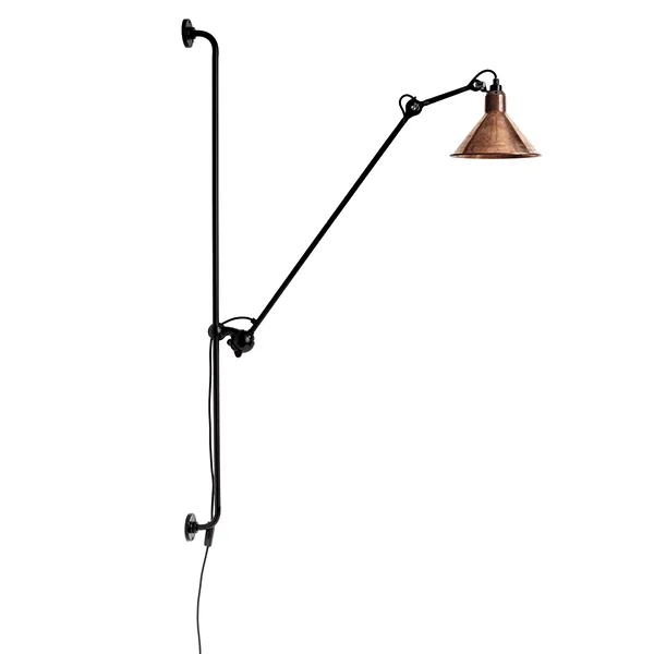 Lampe Gras N214 Seinävalaisin Matta Musta/Raaka Kupari